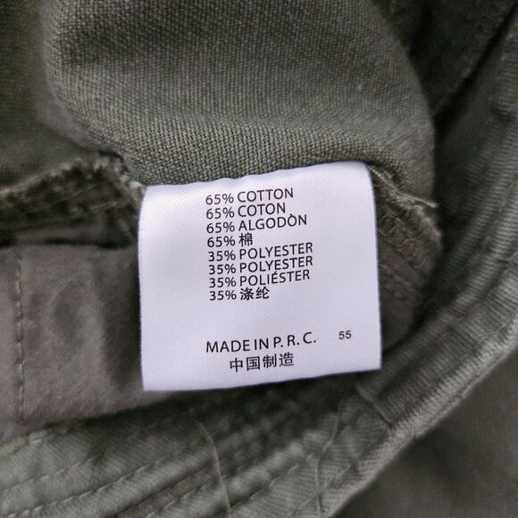 Brandy Melville Kim Cargo Pants 27 Green Adjustable Waist Drawstring Y2K Relaxed - Picture 7 of 11